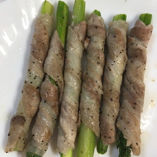 肉巻きアスパラ⭐バタポン焼き